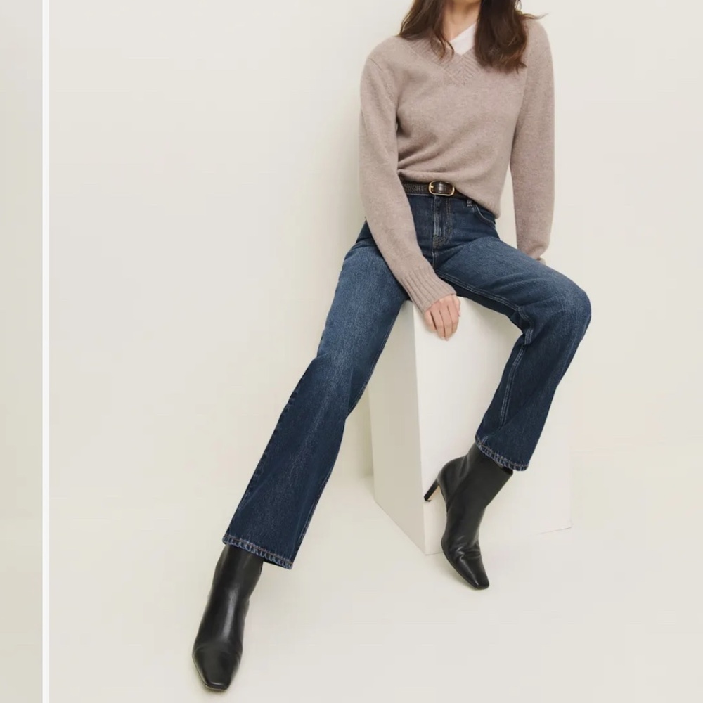 Reformation Abbey Low Rise Straight Jeans - Mille Wash - size 28 - NWT